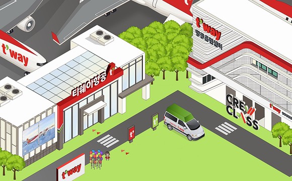 티웨이항공 메타버스 t'verse 메인화면. ⓒ 티웨이항공