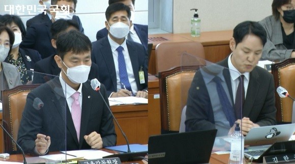 이복현 금융감독원장이 11일 국회 정무위원회 국정감사에 출석해 여야 의원들의 질의를 받고 있다. ⓒ 국회의사중계시스템 캡처본