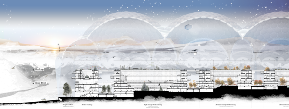 현대차그룹이 홍익대 건축도시대학과 연구한 극지 도시 디자인 콘셉트. ⓒ 현대자동차그룹