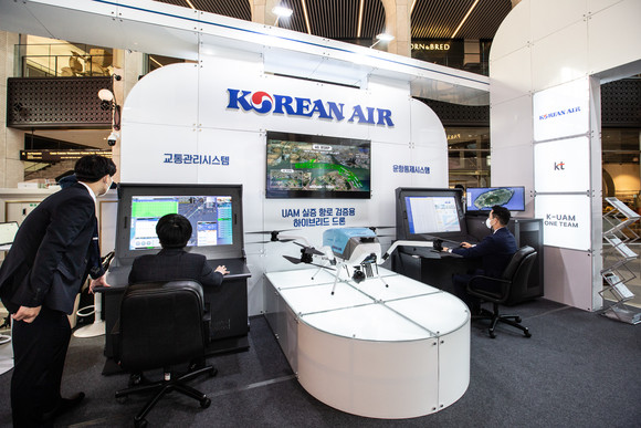 K-UAM Confex 전시회 대한항공 부스 전경. ⓒ 대한항공