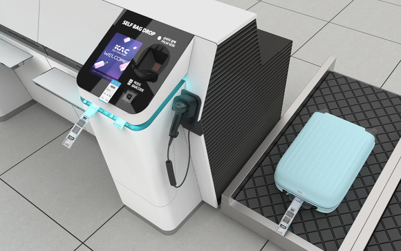 대한항공이 국내 항공사 최초로 '국내선 셀프 백 드롭 서비스'를 부산 김해국제공항에서 시작했다. ⓒ 대한항공