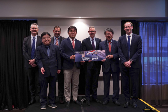 티웨이항공이 지난 2일 호주 시드니 한 호텔에서 인천~시드니 노선 신규 취항 기념식을 열고 현지 관계자들을 초청했다. ⓒ 티웨이항공