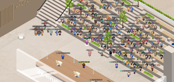 현대차 온라인 메타버스 채용설명회가 열리는 메타버스 공간. ⓒ 현대자동차