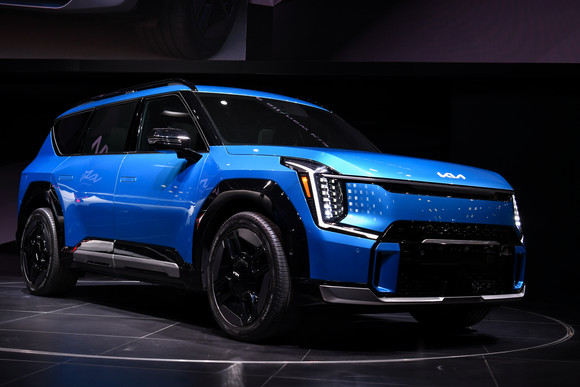 2023 뉴욕 오토쇼에서 공개된 EV9의 모습. ⓒ 기아