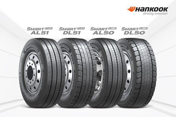 한국타이어의 트럭버스용 타이어 스마트플렉스, 스마트라인. ⓒ 한국타이어