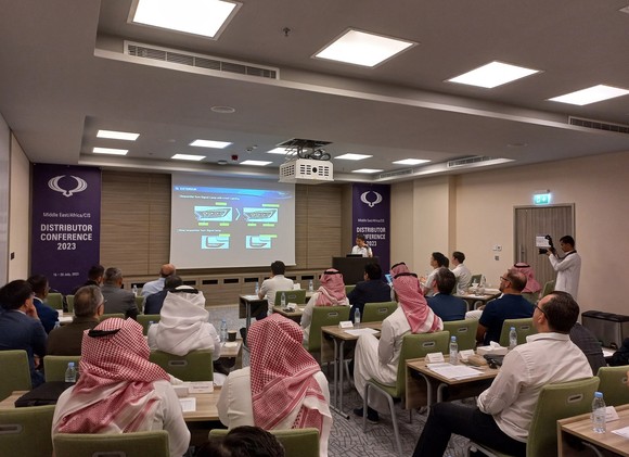 KG 모빌리티가 아프리카와 중동, CIS 지역 대리점들과 컨퍼런스를 진행하고 있다. ⓒ KG 모빌리티