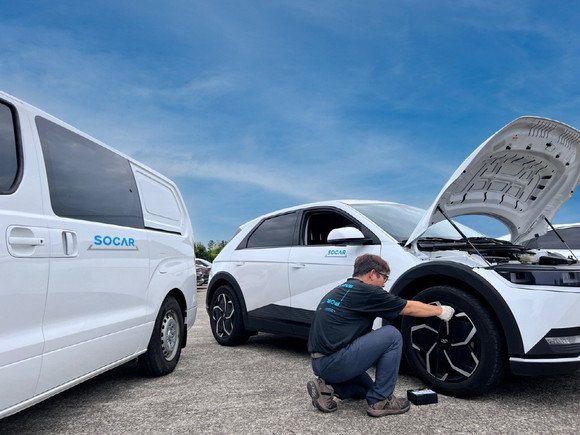쏘카가 제주 지역에 이동형 차량 정비 서비스를 도입하고 차량 품질 강화에 나섰다. ⓒ 쏘카