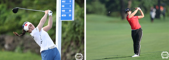 KLPGA 두산건설 We've 챔피언십 1라운드 경기에서 이소영과 전예성이 공동 선두를 차지했다. ⓒ KLPGA