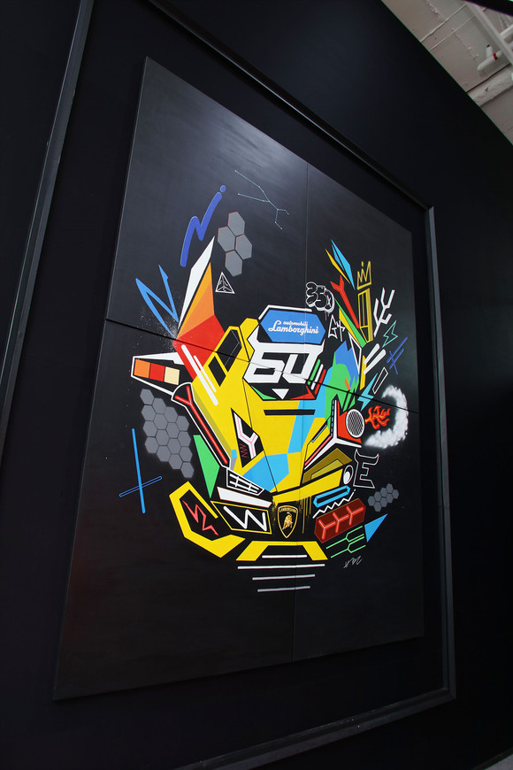 람보르기니 60주년 기념 아티스트 범민 아트웍. ⓒ 오토모빌리 람보르기니