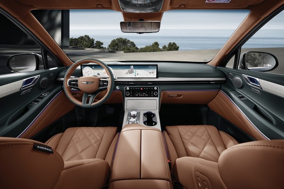 GV80 부분변경 모델 인테리어. ⓒ 제네시스 브랜드