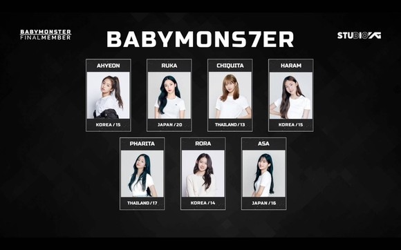 YG엔터테인먼트의 '베이비몬스터'. ⓒ YG엔터테인먼트