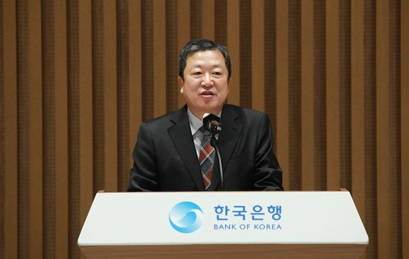 박춘섭 신임 대통령실 경제수석이 1일 금융통화위원 이임식에서 발언하고 있다. ⓒ 한국은행