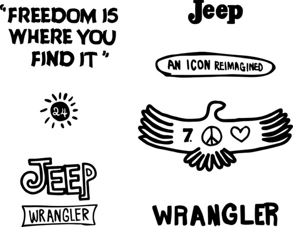 지프 더 뉴 랭글러×미스터 카멜의 아트 콜라보 디자인 원화. ⓒ 스텔란티스 코리아