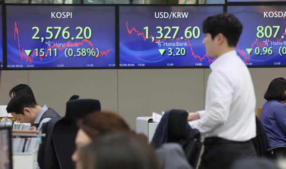 금일 국내 증시는 미국 국채금리 반등에 소폭 하락 마감했다. ⓒ 연합뉴스