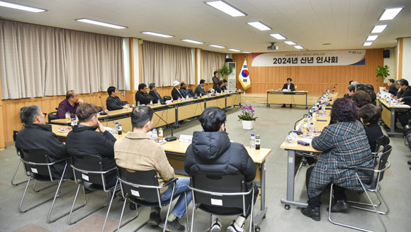 김병수 김포시장 지난 8일 월곶면과 하성면에서 각각 신년인사회를 개최했다. ⓒ 김포시