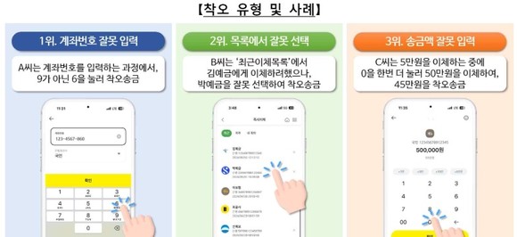 예금보험공사가 분석한 착오송금 유형·사례. ⓒ 금융위원회