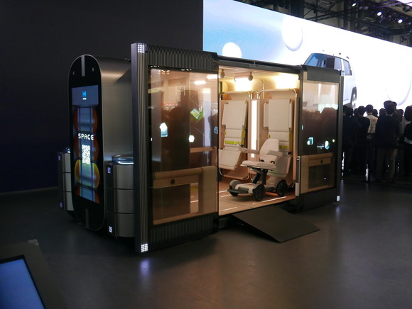 '스페이스 모빌리티'와 '스페이스 파빌리온'은 공공 모빌리티 콘셉트다. = 노병우 기자