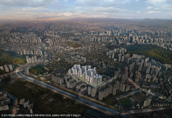 '광명 롯데캐슬 시그니처' 광역조감도. © 롯데건설