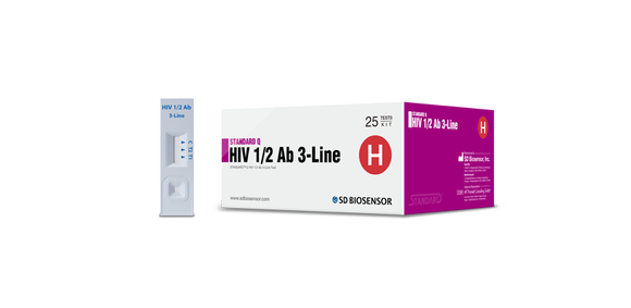 'STANDARD Q HIV 1/2 Ab 3-Line' 이미지. ⓒ 에스디바이오센서 홈페이지 갈무리