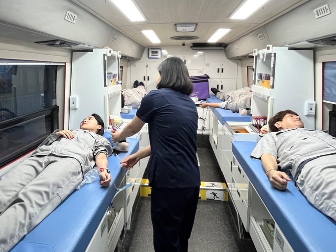 한국타이어가 대전공장과 금산공장에서 '2024 하반기 생명나눔 헌혈캠페인'을 각각 진행했다. ⓒ 한국타이어