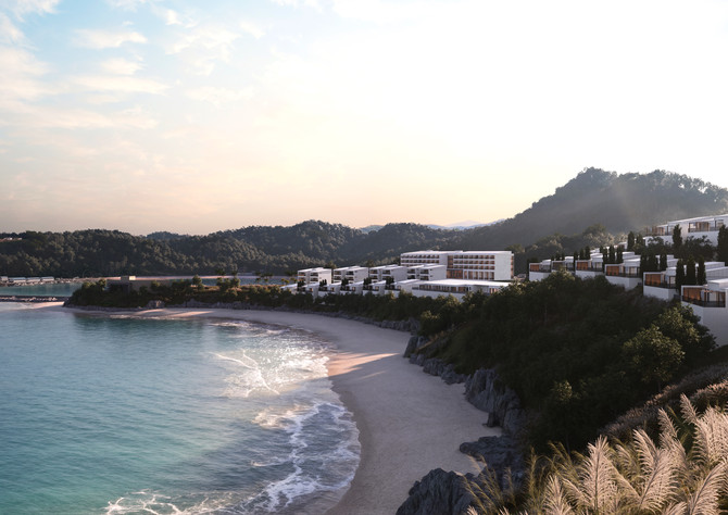 남해 에스파크 비치 리조트 투시도. ⓒ 남해에스파크비치리조트