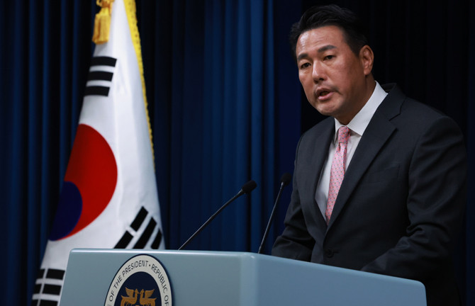 김태효 대통령실 안보실1차장이 윤 대통령의 순방 일정을 설명하고 있다. ⓒ 연합뉴스
