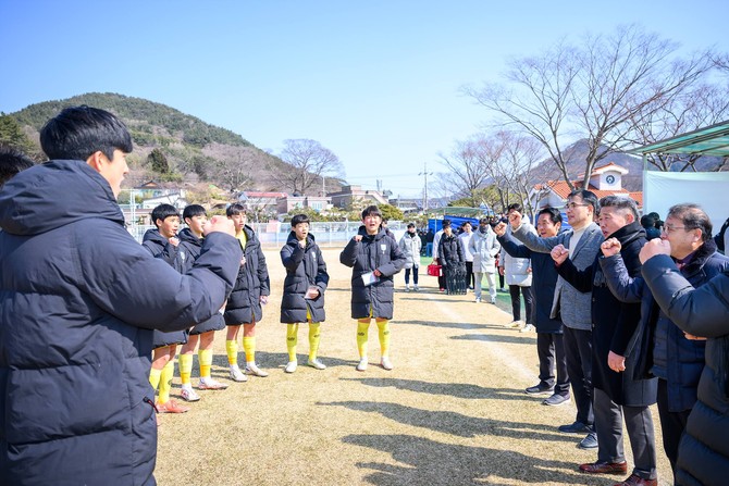 남해군 동계 전지훈련 성공적 유치. ⓒ 남해군
