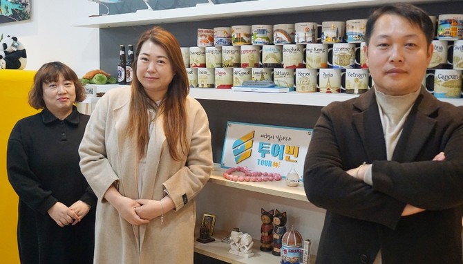 휴양섬 전문여행사 투어빈 우경미 과장, 김혜연 대표, 김우철 이사(사진 왼쪽부터). ⓒ 투어빈