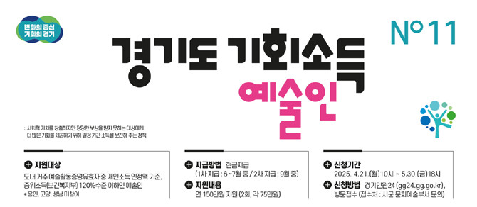 김포시가 예술활동이 더욱 활성화 되도록 예술인의 기회소득을 지급한다. ⓒ 김포시
