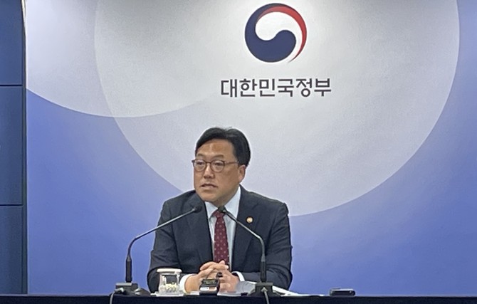 김병환 금융위원장이 7일 월례 기자간담회에서 발언하고 있다. = 김정후 기자