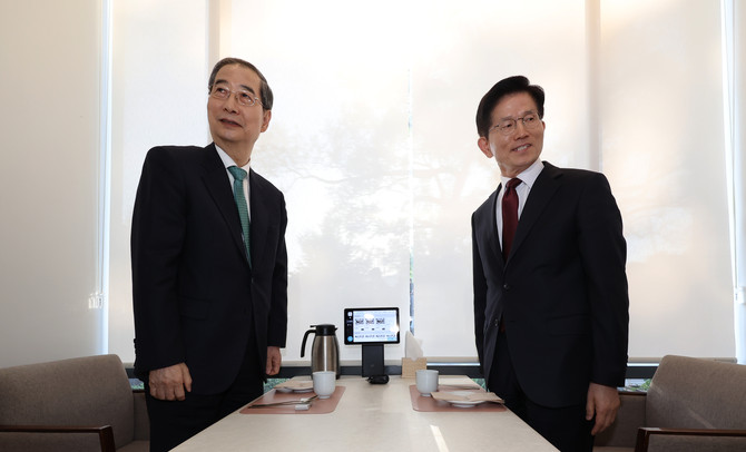김문수 국민의힘 제21대 대통령 선거 후보와 한덕수 대선 예비후보 간의 단일화에 진전이 보이지 않고 있다. ⓒ 연합뉴스
