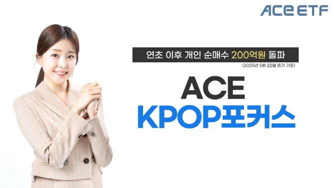 한국투자신탁운용은 ACE KPOP포커스 상장지수펀드(ETF)에 몰린 개인순매수액이 연초 이후 200억원을 돌파했다고 23일 밝혔다. ⓒ 한국투자신탁운용