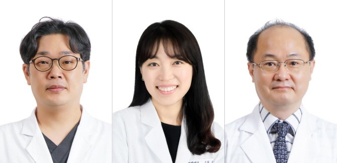 (왼쪽부터) 경희대한방병원 폐장호흡내과 이범준, 김관일, 정희재 교수. © 경희의료원