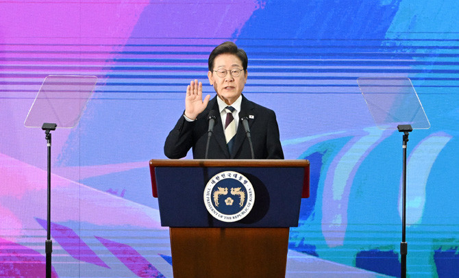 이재명 대통령이 제21대 대통령 취임 선서를 하고 있다. ⓒ 연합뉴스