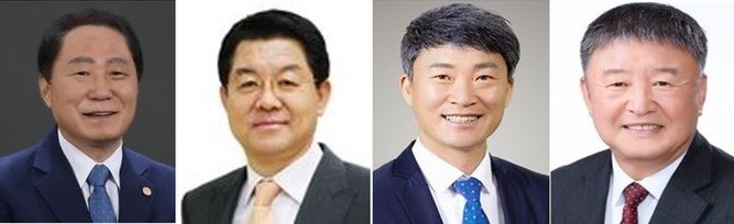 좌측부터 박용규 스포츠클럽위원장, 김홍식 인권경영위원장, 문영준 스포츠복지위원회 위원, 권형선 학교체육위원회 위원. ⓒ 전남체육회