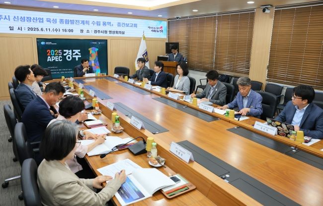 경주시 신성장산업 육성 종합발전계획 수립 용역 중간 보고회 모습. ⓒ 경주시