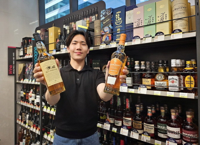CU가 주류 매출이 본격적으로 급증하는 6월 한 달간 위스키 20여 종을 대상으로 최대 41% 할인하는 대규모 할인 행사를 펼친다. © CU