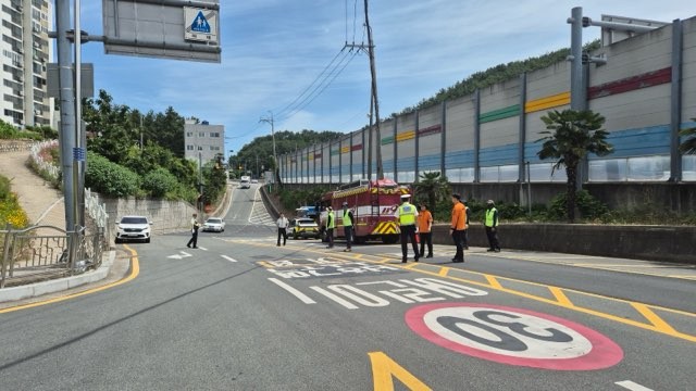 유관기관과 합동으로 집중호우·태풍 대비 시설 점검 및 FTX 실시. ⓒ 통영경찰서