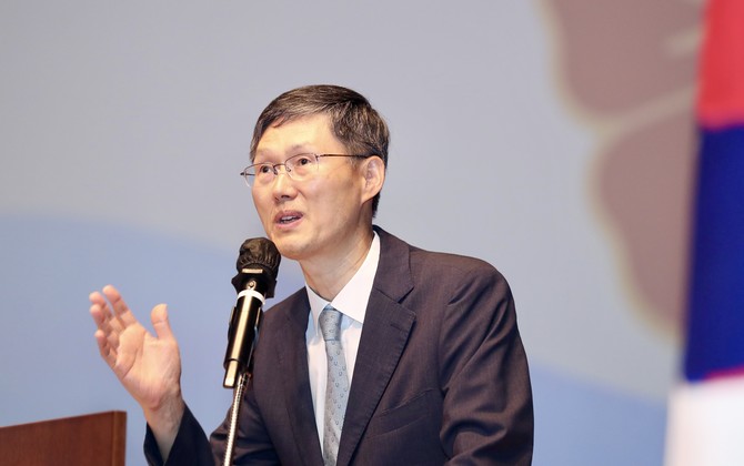 문형배 전 헌법재판관 강의 모습. ⓒ 전남교육청