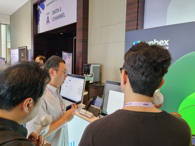 시스코는 AI와 함께하는 고객 경험의 진화를 주제로 이번 행사에 참여했다. =김상준 기자