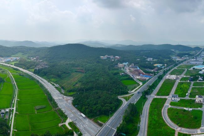 광주 광산구 삼거동 일대 전경. 광주광역시는 지난해 12월23일 오후 자원회수시설 입지선정위원회 제19차 회의를 열어 입지후보지 타당성조사 결과 광산구 삼거동 일원(8만3700㎡)을 1순위로 확정했다. ⓒ 광주광역시