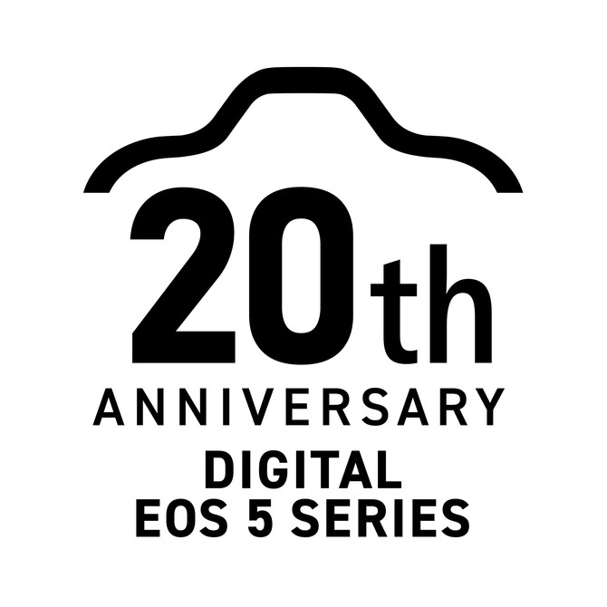 EOS 5 시리즈 탄생 20주년 기념 로고. ⓒ 캐논코리아