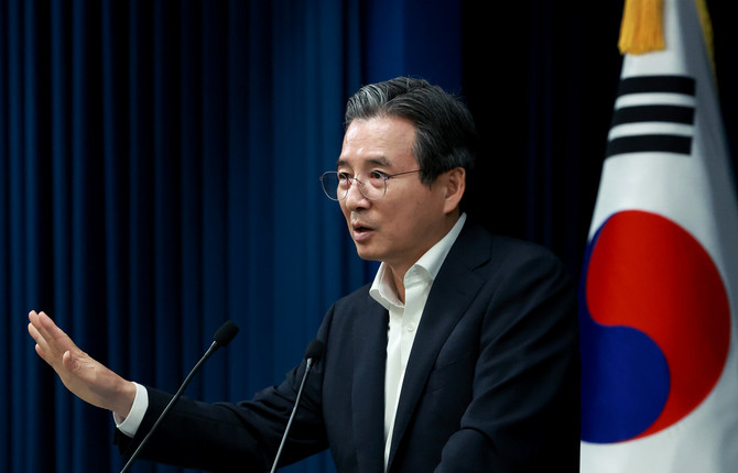 김용범 대통령실 정책실장이 31일 서울 용산 대통령실 청사에서 한미 관세 협상 타결 관련 브리핑을 하고 있다. ⓒ 연합뉴스