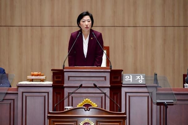 신수정 광주광역시의회 의장이 13일 제337회 임시회 개회사를 하고 있다. ⓒ 광주광역시의회