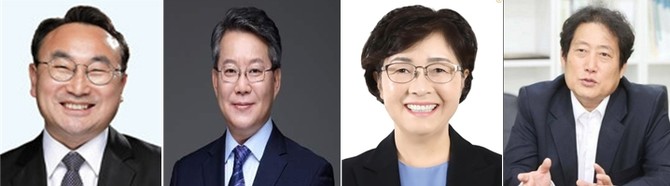 더불어민주당 부산시당위원장 후보.(왼쪽부터 노기섭 변성완 박영미 유동철 이상 가나다 순). ⓒ 프라임경제