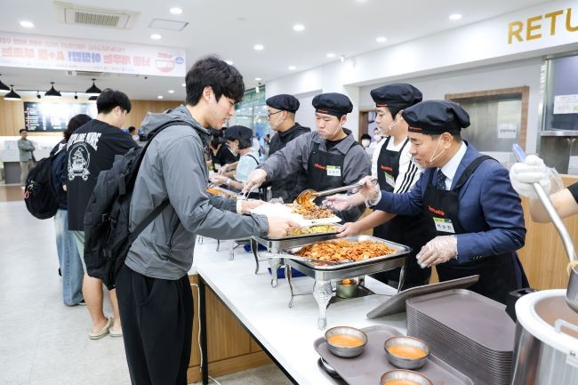 대구대 중간고사 기간 '0원의 아침밥' 행사 모습. ⓒ 대구대학교