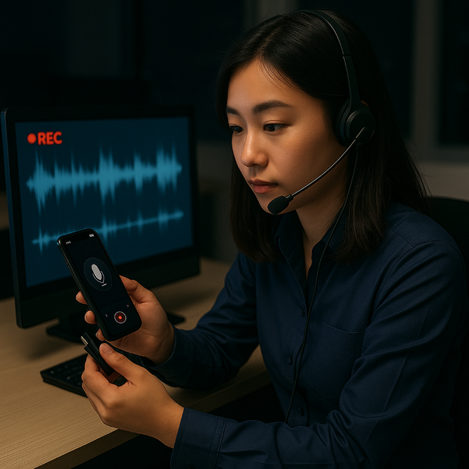 쿠팡 고객센터에서 재택근무 중이던 상담사가 고객과의 통화 녹취를 무단으로 SNS에 게시한 사건이 발생하면서 업계 전반의 신뢰도에 금이 가고 있다. ⓒ 챗GPT 생성 이미지