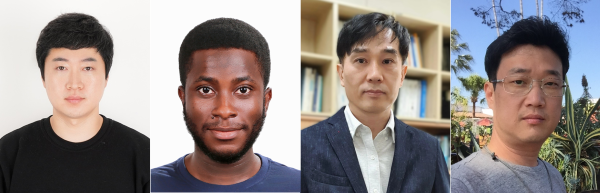 왼쪽부터 DGIST 이재백 박사, 바쉬로 카디리 잉글리쉬 박사과정생, 김대환·양기정 책임연구원. ⓒ DGIST