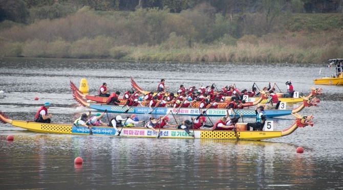 제6회 백마강배 전국 용선 경기대회 장면. ⓒ 부여군