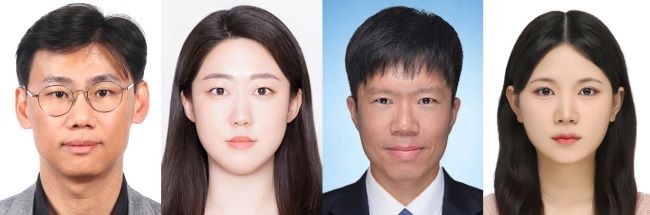 왼쪽부터 DGIST 이주혁 교수, 주현서 박사과정생, 금오공과대학교 이원호 교수, 박수진 석사과정생. ⓒ DGIST